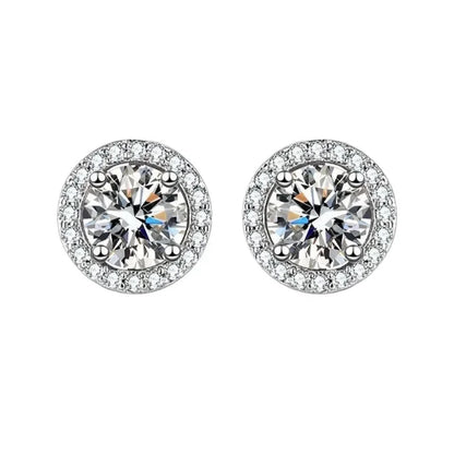 Diamond Earrings Mosonite Earring Square Bag Earrings marry Jewelry simple and fashionable party, Valentine's Day gift.