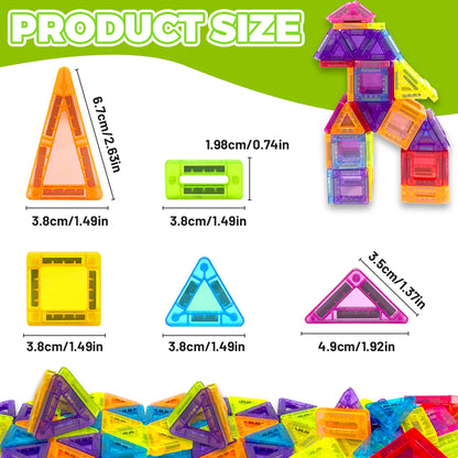 Magnetic Building Blocks Construction Sets Mini Size DIY Montessori Sensory Educational Magnets Toys For Boys Girls Kids Gift.