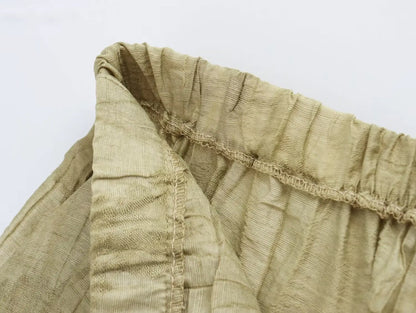 Women Print Long Pants Sets For Women Lapel Half Sleeve Single Breasted Shirts + High Waist Lace-Up Wide Leg Pants.