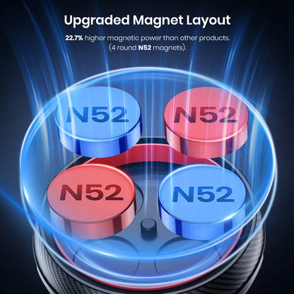 TOPK Magnetic Car Phone Mount in Car Phone Holder Air Vent Magnetic, 6 N52 Magnets Universal Mobile Phone Holders for iPhone 15.