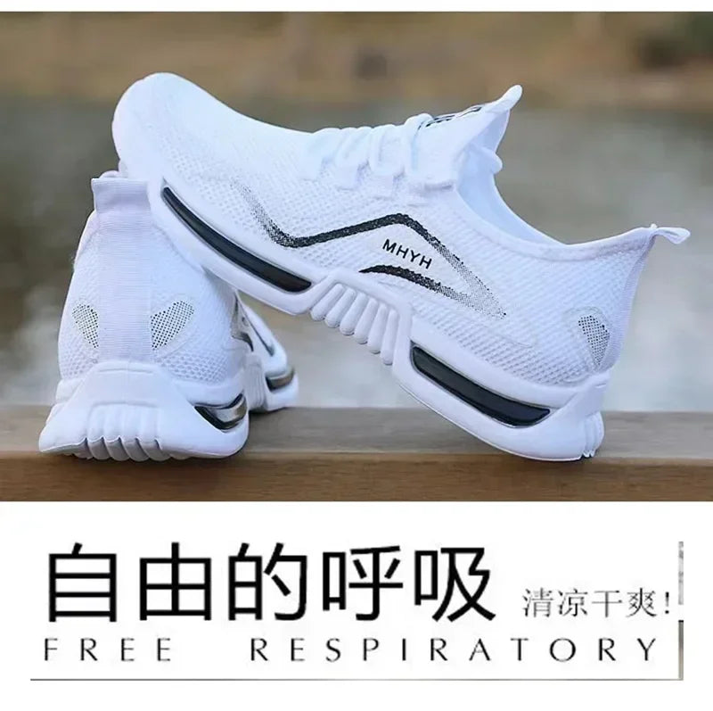 Men Shoes Slip on Fashion Sneakers Male Sport Running Shoes Breathable Gym Training Walking Tennis Shoes Non Slip Workout Flats.