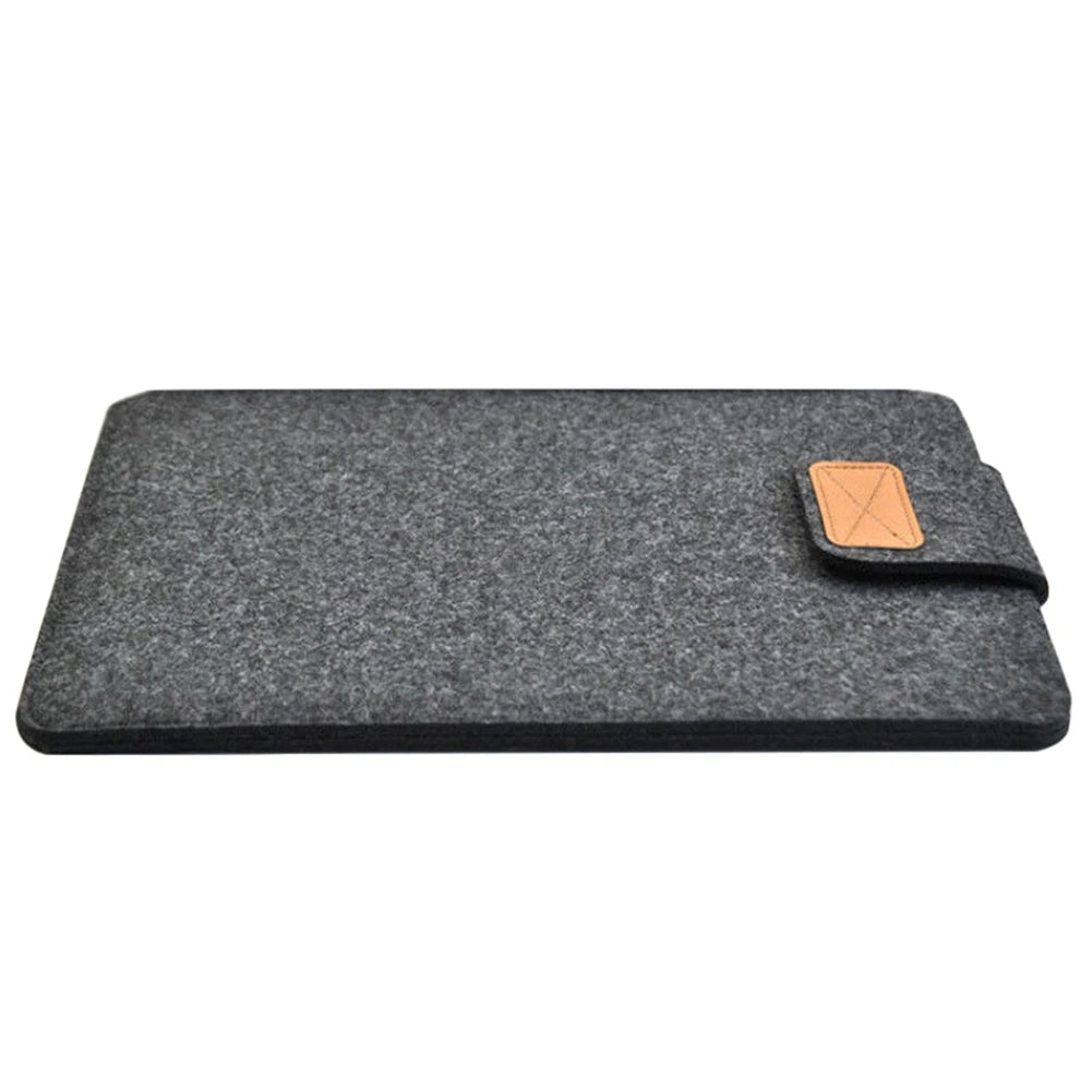 Felt Sleeve Slim Tablet Case Cover Bag for MacBooks Air Pro 11 13 15 Inch Solid Color Tablet Storage Bag.