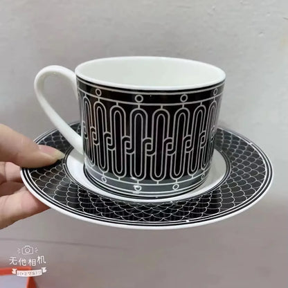 12Pcs gift box set Striped Dot Ceramic Espresso Coffee Cup Tea Milk Drinking Cups with Handle Mug for Office Novelty Gift.