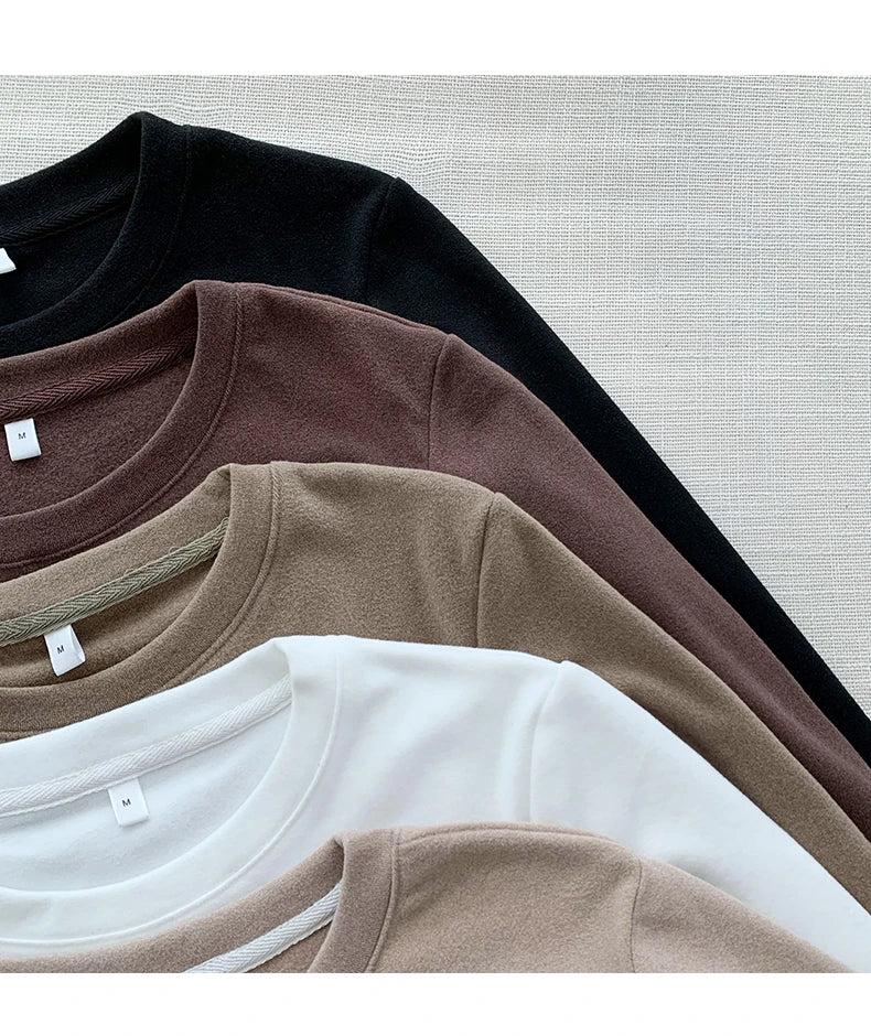 Winter Frauen Pullover T Shirt Frauen Oversize T-Shirt Frau Kleidung Weibliche T Tops Pullover Langarm Rohr Gestrickte T-shirt Top