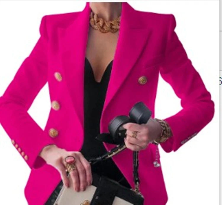 Casual Drehen Unten Kragen Langarm Anzug Oberbekleidung Büro Dame Frühling Herbst Mode Elegante Solide Blazer Mäntel Für Frauen 2023.