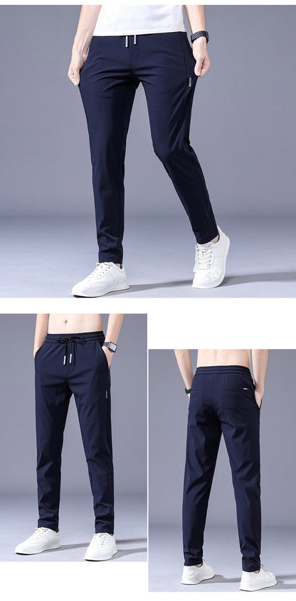 New Spring Summer Men's Casual Pants Slim Pant Straight Thin Trousers Male Fashion Stretch Khaki Jogging 28-38.