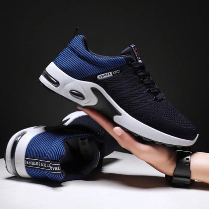 2025 New Men Sneakers Breathable Lace-Up Running Shoes Men Outdoor Walking Shoe Mesh Flying Woven Anti Slip Sports Shoes for Men.