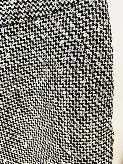 HIGH QUALITY 2025 Newest Designer Fashion Runway Suit Set Women Glitter Squined Blazer Jacket Pants Set.