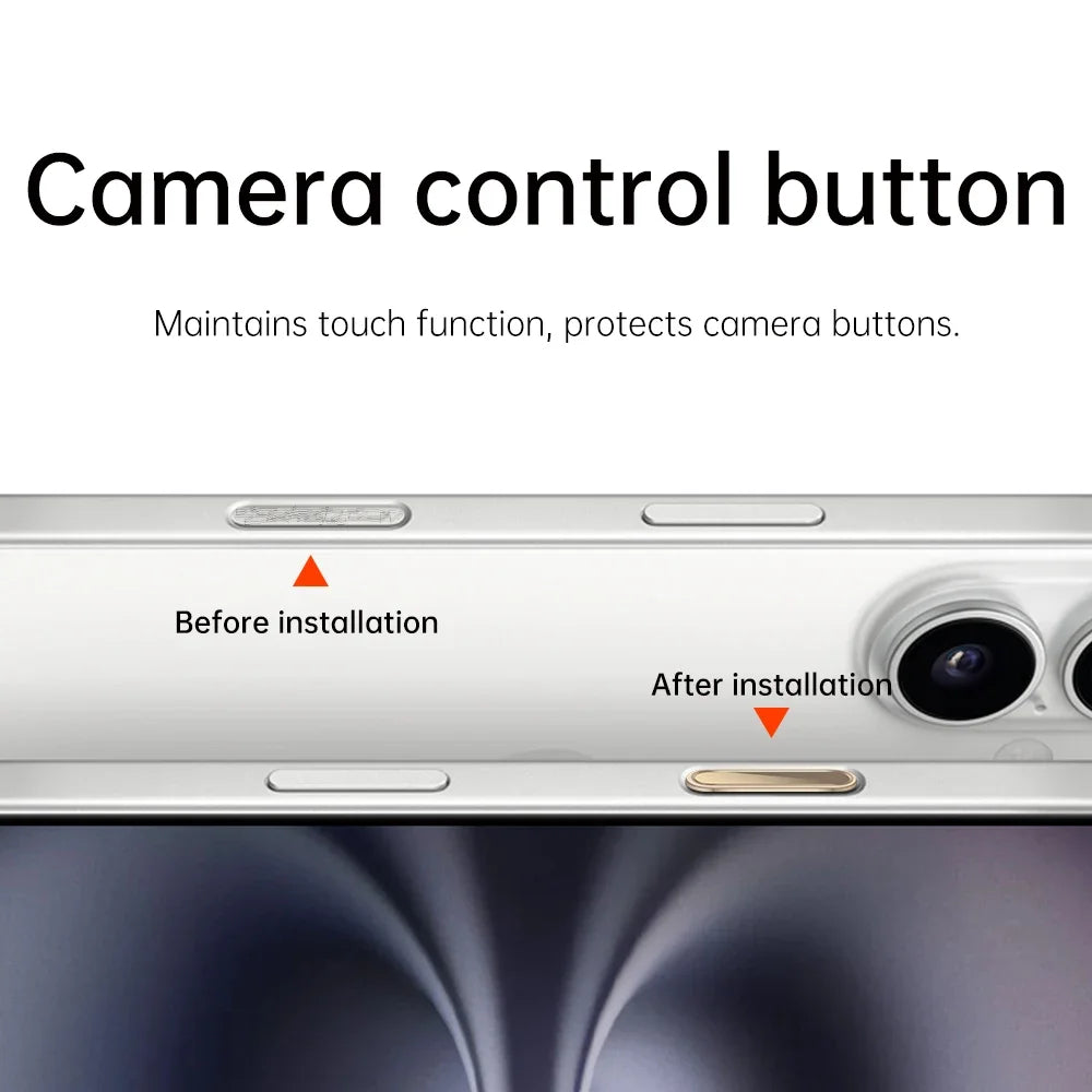 Luxury Camera Control Capture Button Cover for iPhone 16 Pro Max Plus 16Pro Alloy Sensitive Smart Lens Button Protection Case.