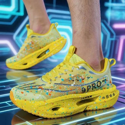 New Soft Sole Cushioning Men's Running Shoes for Women High-quality Road Jogging Shoes Light Comfy Sneakers Reflective Night Run