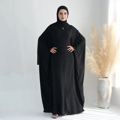 Ramadan Eid Baumwolle Leinen Khimar Abaya Set Dubai Muslim Sets Hijab Kleid Kaftan Abayas Kaftan Marocain Femme Vestidos Para Mujer