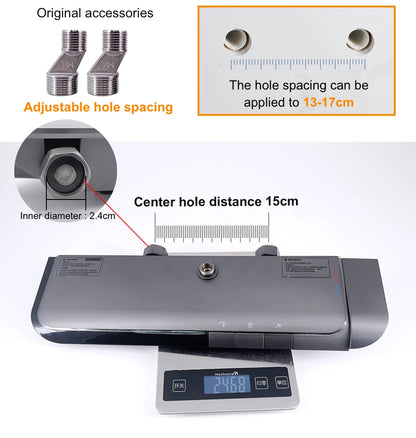 VGX Thermostatic Shower System Set Smart Digital Bathroom Shower Faucet Set Temperature Display Rainlfall Bathroom Shower Set