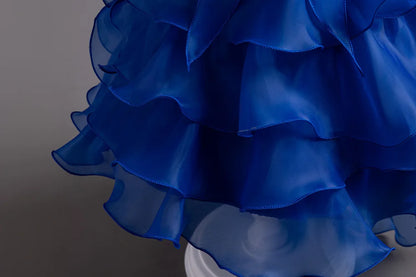 Blumen junge Kuchen flauschigen Design Mädchen Schwanz flauschige Prinzessin Kleid perfekt für Party und Bankett Kleider im Alter von 4-12.