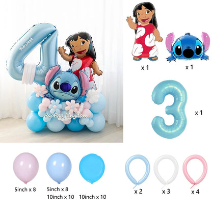 Lilo & Stitch Themenballons Sitich Aluminiumfolienballon Kindergeburtstag Party Dekoration Babyparty Geschenke Zubehör.