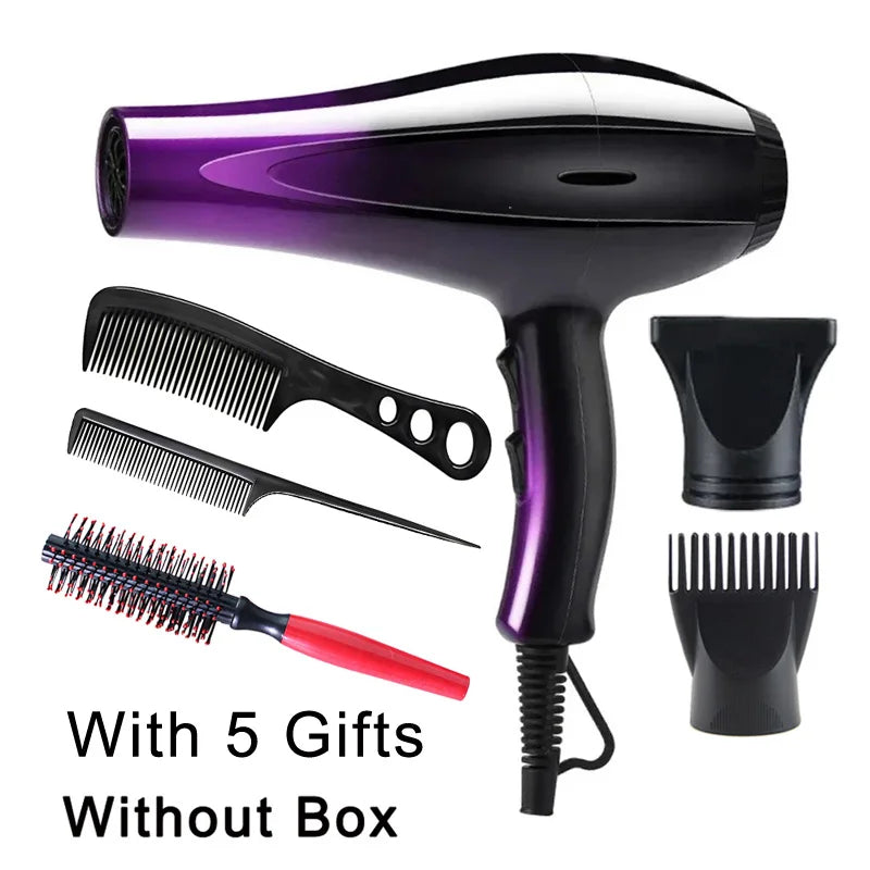 High-Power Ionic Hair Dryer Fast Heating and Hot/Cold 9 Gears Adjustment Home Professional Hairdryer Blow Dryer with Accessories