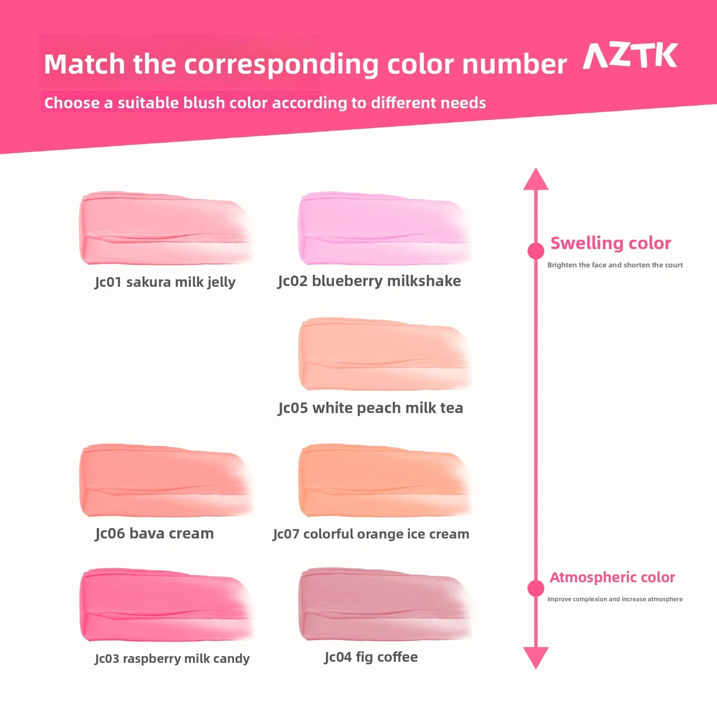 AZTK Liquid Blush Highlighter Contour Stick - Creamy Matte Natural Flush,Face Sculpting & Lifting Effect,Long Lasting Cheek Tint.