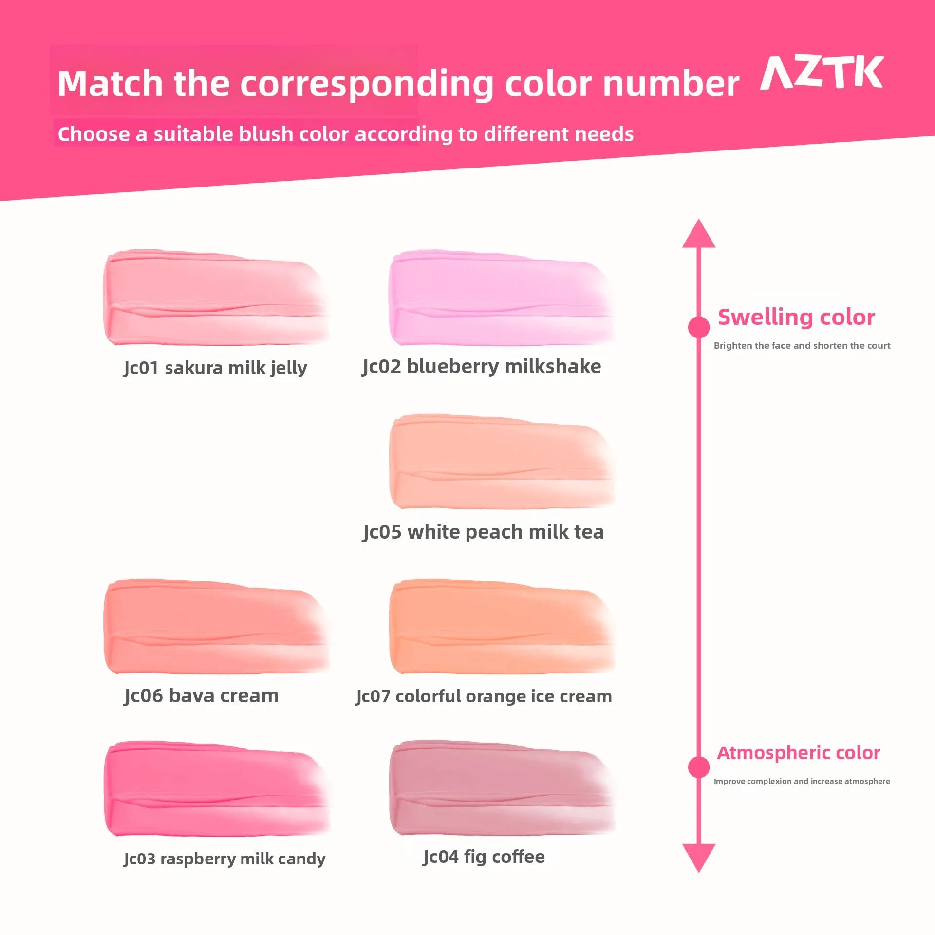 AZTK Liquid Blush Highlighter Contour Stick - Creamy Matte Natural Flush,Face Sculpting & Lifting Effect,Long Lasting Cheek Tint.