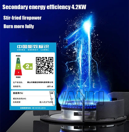 DC330 Gas Stove Household Desktop Embedded Double Stove Natural Gas Liquefied Gas Stove/Toughened Glass Panel.