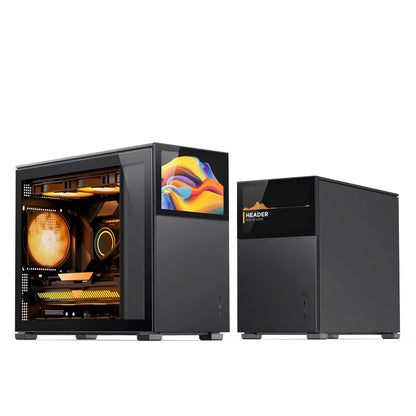 Jonsbo Pinecone D31 Case MATX ITX DTX Small Translucency Sub Screen of Video Games Support ATX Power 360 Cold Exhaust Chassis.
