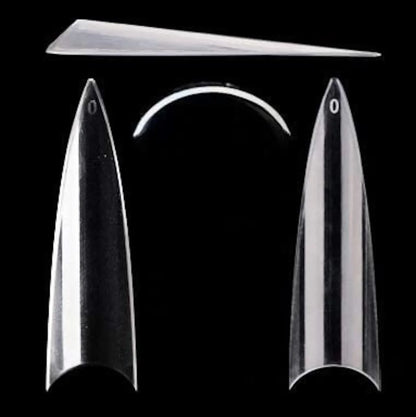 500/600pcs Long Pointed Fake Nail Tips Stiletto Half Cover French Acrylic UV Gel False Nail Extension Press On Nails Manic Tool.