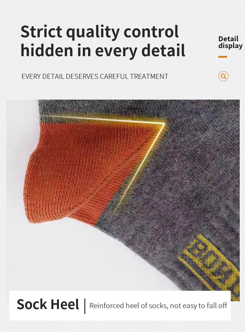 5 Pairs of Autumn and Winter MEN'S Sports Socks for Summer Leisure, Sweat Wicking, Lightweight and Breathable Basketball Socks.