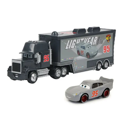 Disney Pixar Cars 2 3 Lightning McQueen Mack Uncle Jackson Storm Car Truck 1:55 Diecast Vehicle Metal Toys Gift for Children