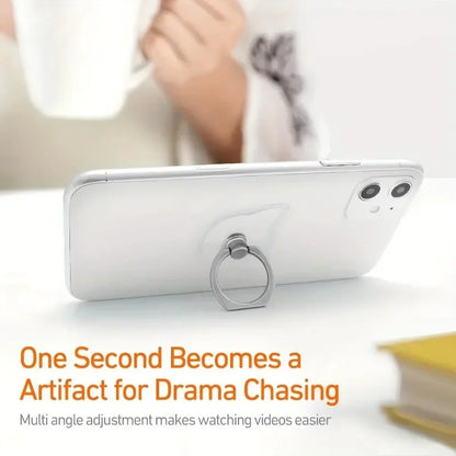 Transparent Cute Animal Round Phone Stand Foldable 360 Rotating Mobile Phone Ring Holder Smart Phone Accessories.