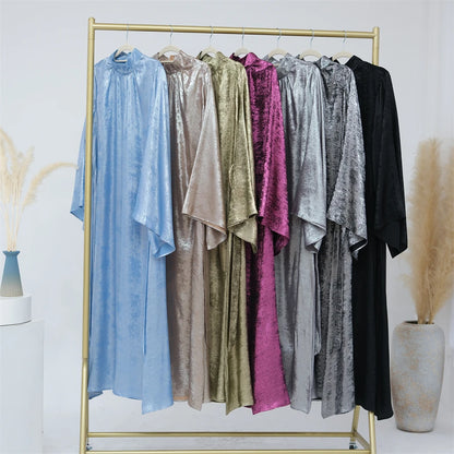 Fashion Satin Abaya Dubai Luxury 2024 Muslim Kaftan Dress Abayas For Women Kebaya Caftan Marocain Robe Femme Musulmane Vestidos.