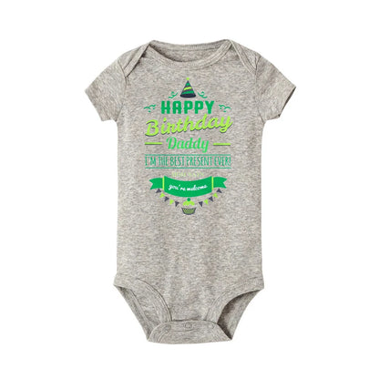 Alles Gute zum Geburtstag Papa Neugeborenes Baby Body Geschlechtsneutrale Babyartikel Säuglingskleidung Zwillinge Outfit Strampler Vater Geburtstagsgeschenk.