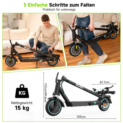RCB EV85F (ABE) Adult EScooter 400W Motor Foldable E-Scooter 36V 7.8AH 8.5” Road Tire Commuting Electric Scooter.