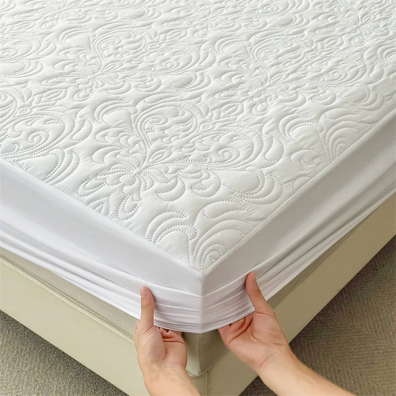 Waterproof Mattress Protector Queen King Quilted Thick Mattress Cover Anti-bacterial Fitted Sheet Bed Pad Cover 1pc.