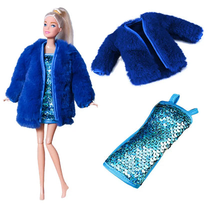1 Set Fashion Clothes For Doll Clothes Coat Jacket Pants Dress Shirt Sweater Skirt Daily Wear Mini Doll Accessories Girl`s Toy.