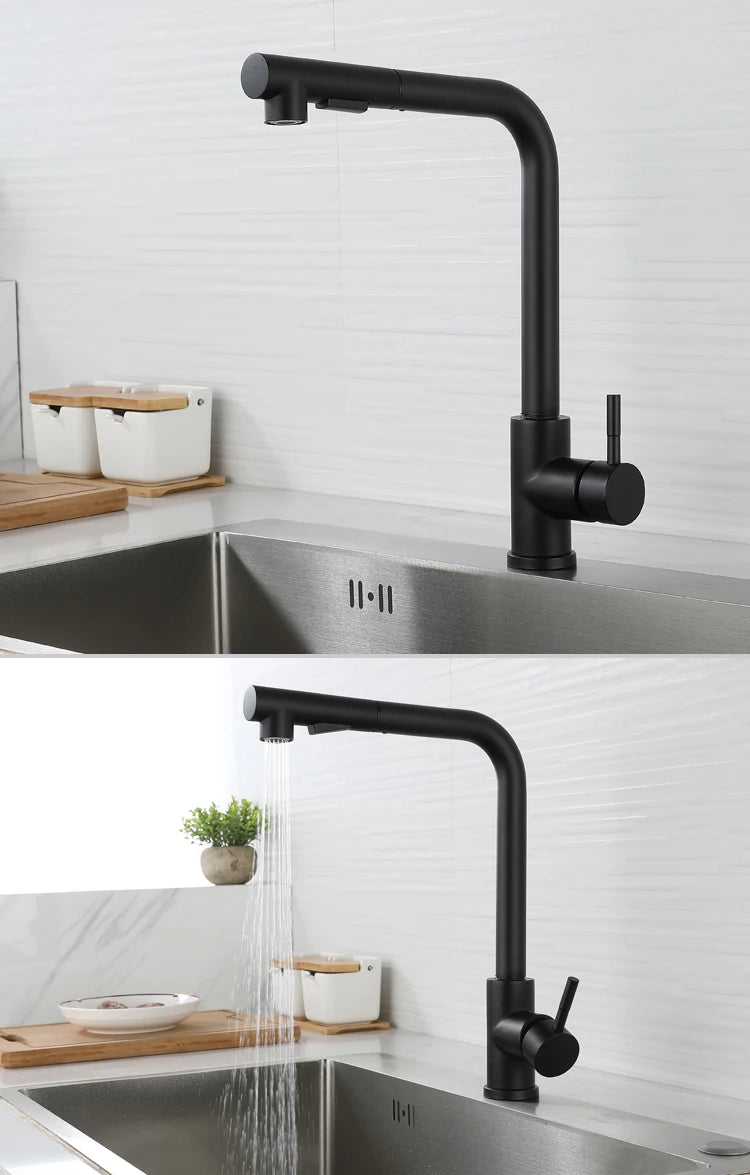 7 Word Touch on Kitchen Sink Faucets Stainless Steel Hot Cold Pull Out Kitchen Mixer Tap Brushed Nickel Touch Kitchen Faucet