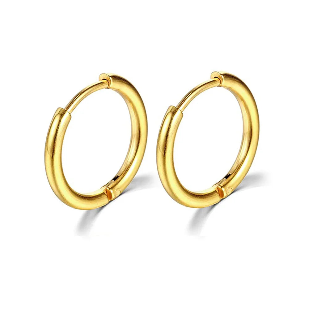 2022 New Simple Stainless Steel Small Hoop Earrings for Women Men Cartilage Ear Piercing Jewelry Pendientes Hombre Mujer.