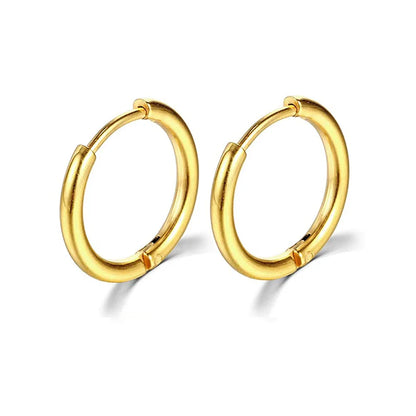 2022 New Simple Stainless Steel Small Hoop Earrings for Women Men Cartilage Ear Piercing Jewelry Pendientes Hombre Mujer.