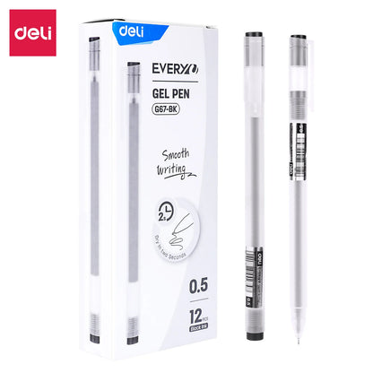Deli 12 Teile/satz Gel Stift Schule Stifte Set Stift 0,5 MM Farbe Tinte Schreibwaren Student LieferungenWasser-basierte Stift Schreiben malerei Werkzeuge