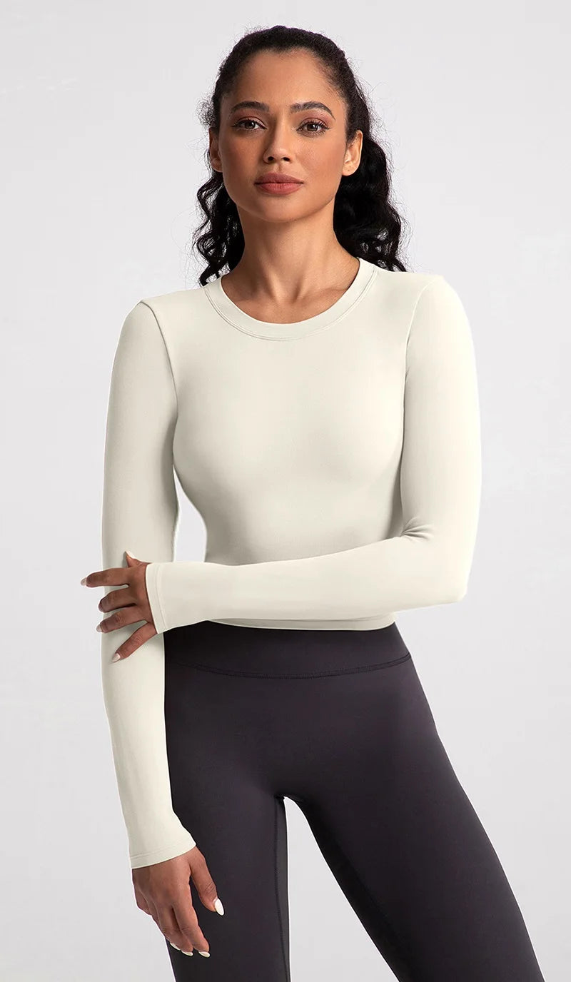 Cloud Hide Black Beauty Back Yoga Shirts Women Long Sleeve Blouse Plus Size Sports Gym Fitness Top Running T-Shirt Workout Shirt.