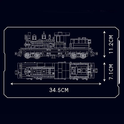 Mould King 12032 Technical Train Toys The RC&RC Shay-Type Steam Locomotive Building Block Assembly Car Brick Kids Christmas Gift.