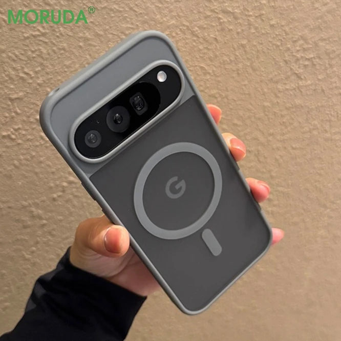 Magsafe Translucent Matte Magnetic Case For Google Pixel 10 ProXL 9 Pro XL 10Pro 10 9A Wireless Charging Candy Color Slim Cover.