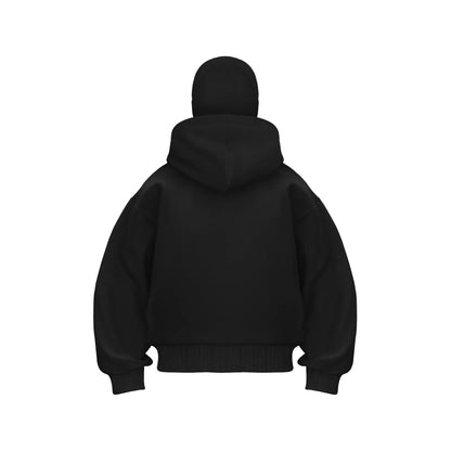 Men's Balaclava Zip Hoodie Winter Warm Casual Sweatshirt With Hooded Face Mask Zipper Design Sports Jacket Outdoor Activities.