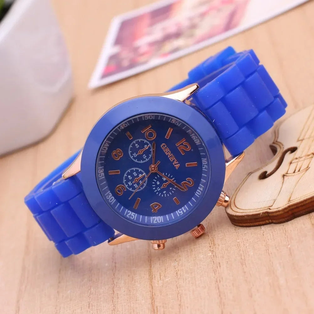2025 New Fashion Luxury Brand Women's Watch Silicone Strap Quartz Wrist Watch for Female Relogio Feminino Zegarki