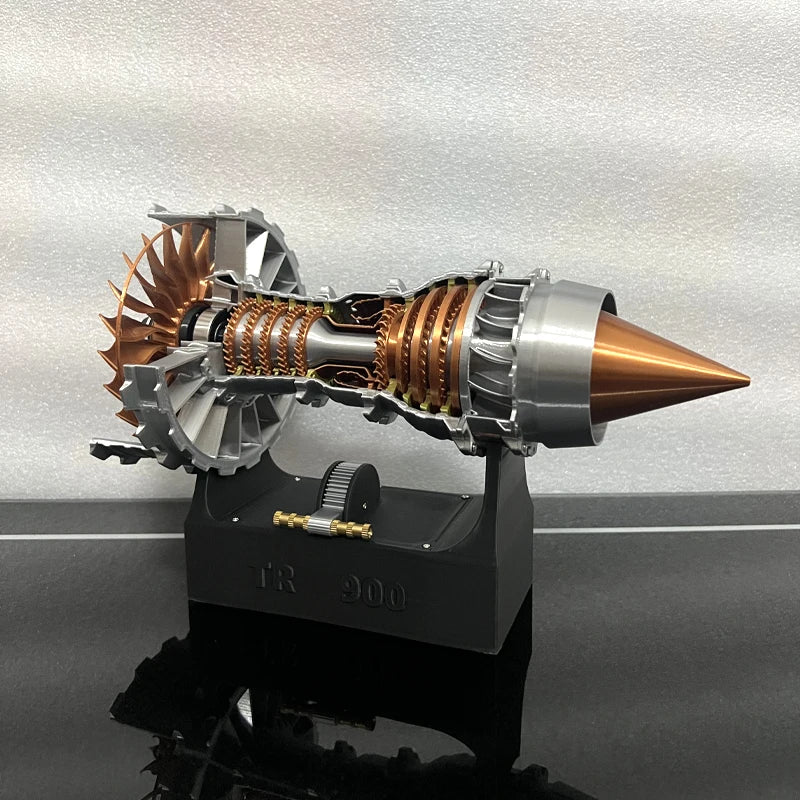 TR900 Aviation Turbofan Engine Model DIY Model Kit 27CM Electric Turbofan Engine Assembly Toy Kit.