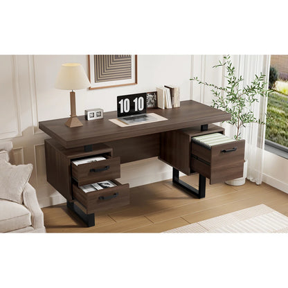 Moderner Schreibtisch mit integriertem MDF-Desktop, geräuschloser Schublade, ideal für Heimbüro und Arbeitszimmer, praktischer Arbeitsplatz