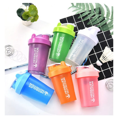 400ml Portable Protein Powder Shaker Bottle Leak Proof Water Bottle for Gym Fitness Training Sport Shaker Mixing Cup with Scale.