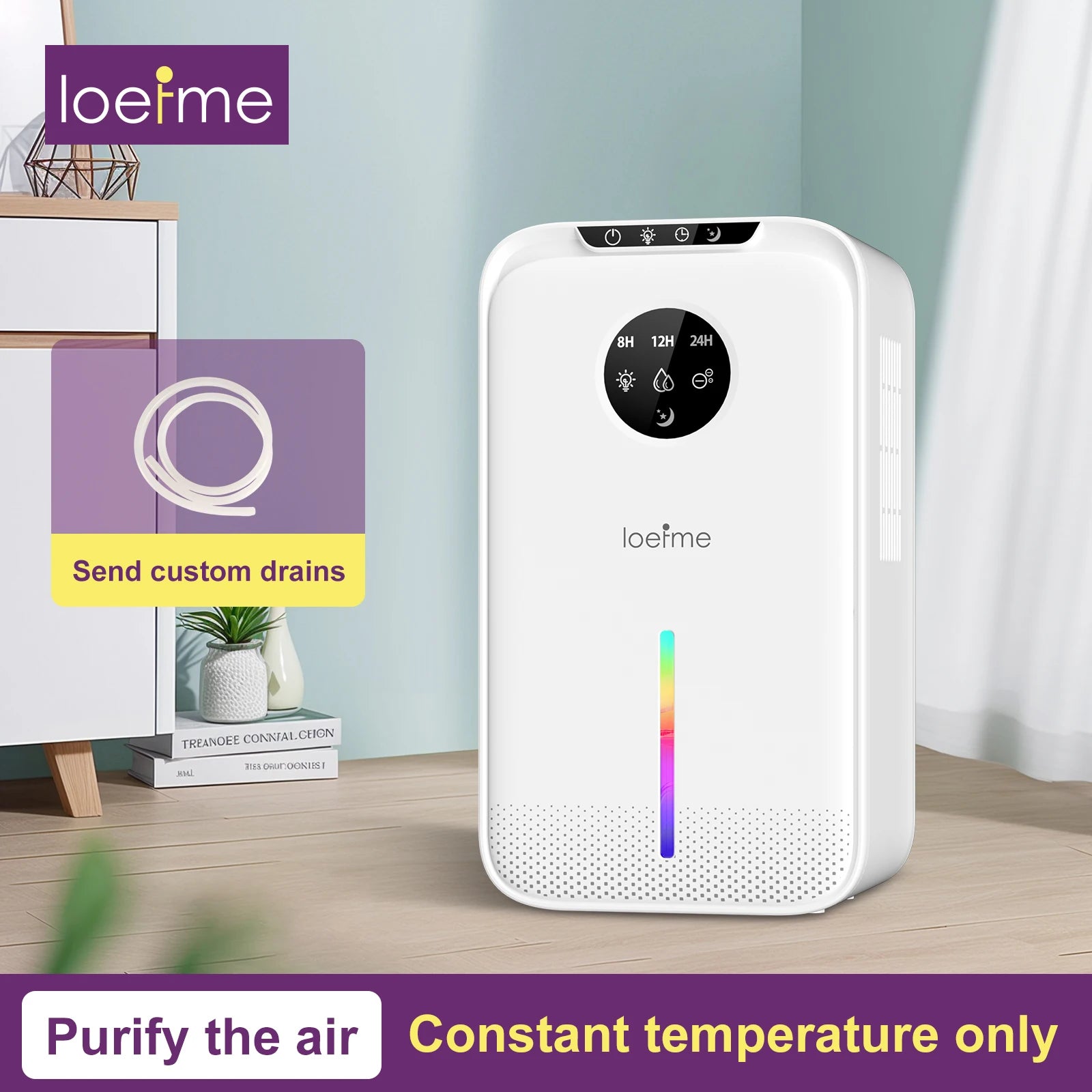 Electric Home Dehumidifier Multi-capacity For Damp, Condensation, Mould, Smells,Defrost Portable Quiet.