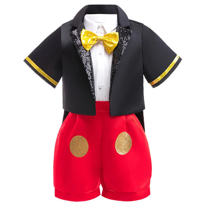 Disney Mickey Minnie Maus Polka Dot Cosplay Baby Mädchen Jungen Kostüm Kinder Maskerade Kleidung Kinder Halloween Karneval Kleid