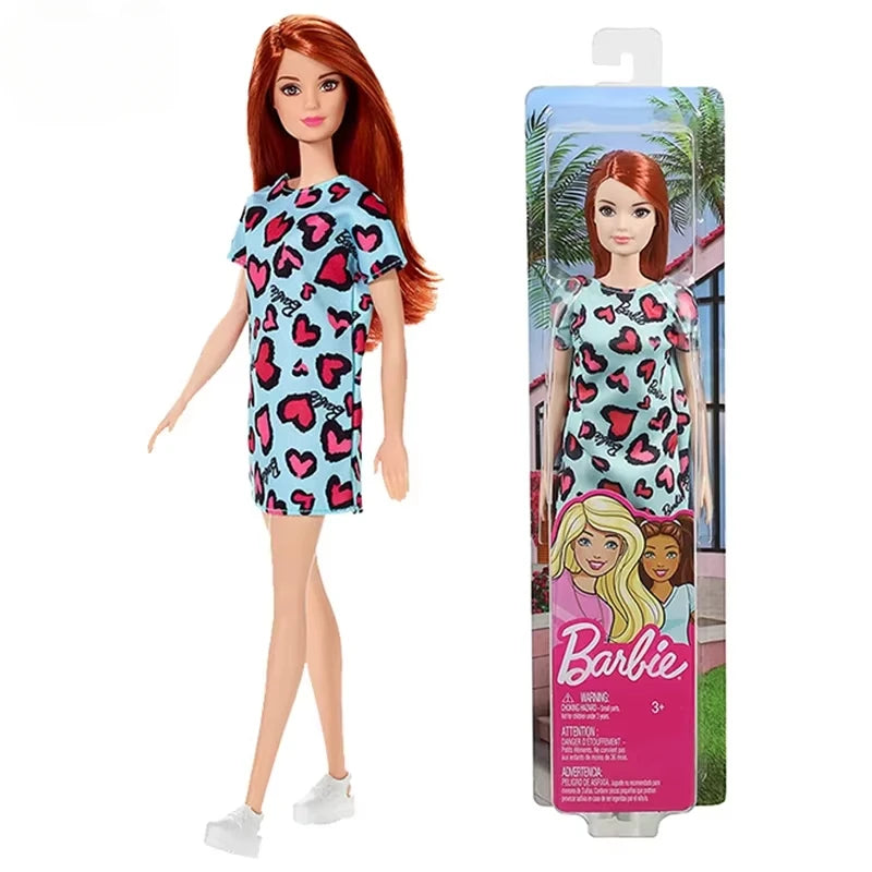 Original Barbie Fashionistas Dolls Multiple Body Shapes Skin Tones 1/6 Dress Up Accessories Kids Toys for Girls Trends Clothes.