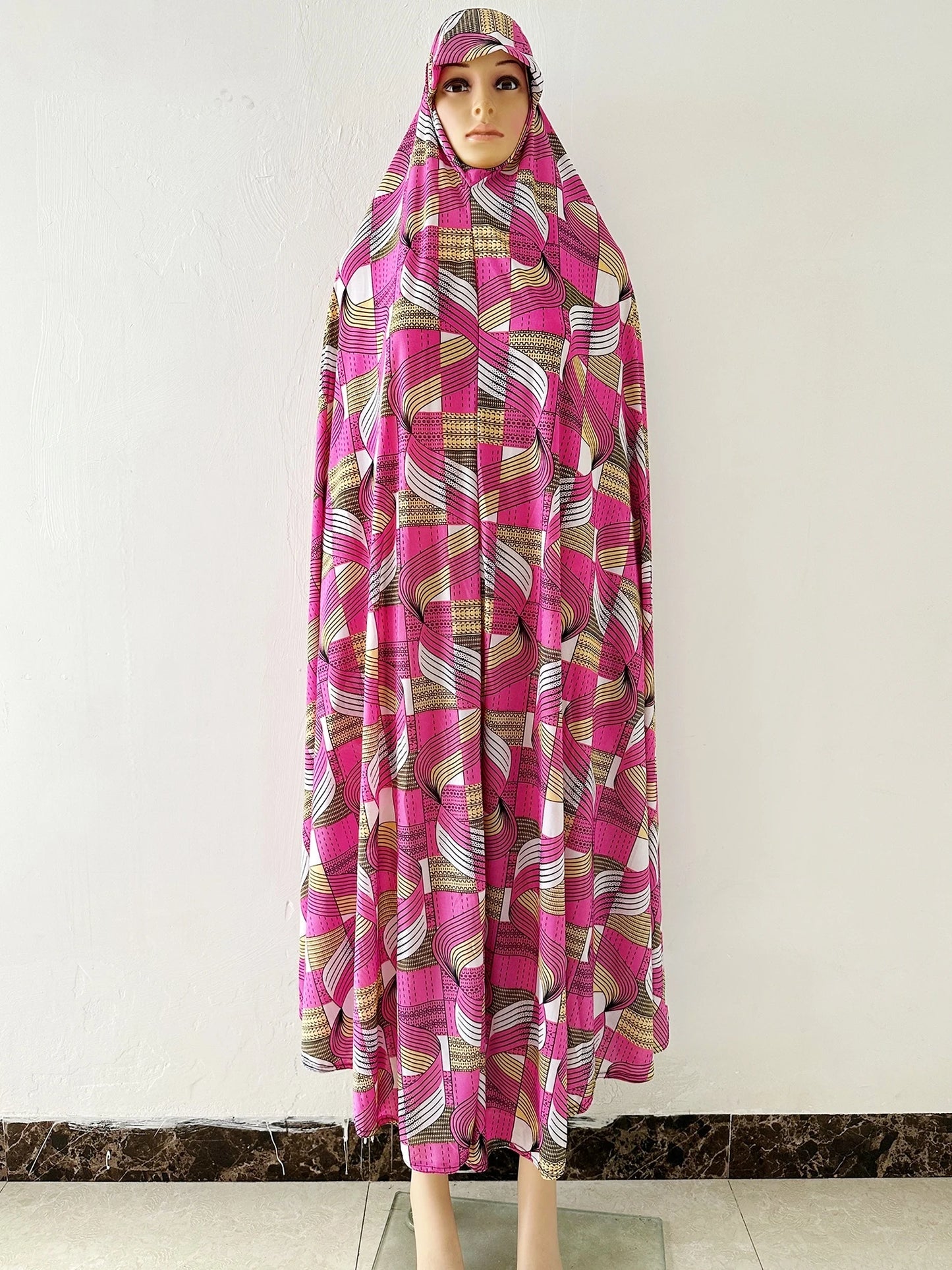 6XL  Muslim Womens Hooded Abaya African Sleeveless Prayer Garment Kaftan Dress With Hijab Floral Dubai Saudi Robe Ramadan