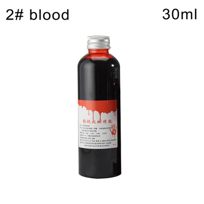 30/120/ml gefälschte Abstrich Blut Flüssigkeit Flasche Bühne Streich Theater Vampire lustige Horror Festival Party DIY Cosplay Requisiten