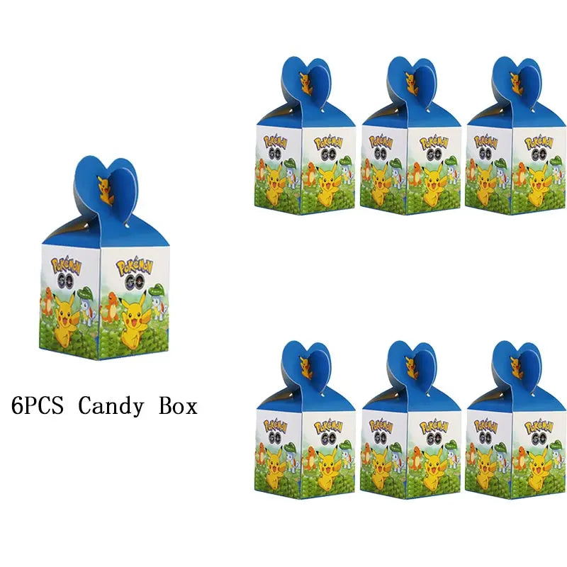 Pokemon Thema Geburtstag Party Dekoration Lieferungen Cartoon Pokemon Gehen Geschirr Tassen Teller Pikachu Ballon Für Baby Dusche Gefälligkeiten.